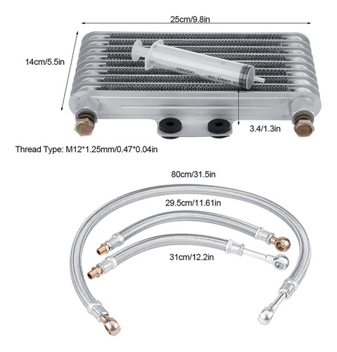 Kit De Radiador De Motor Enfriador Aceite Moto 125 Ml Cb Cg Foto 3