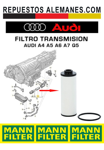 Filtro Caja / Transmisin Dsg Audi A4 A5 A6 A7 Q5 Foto 3