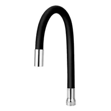 Tubo Gourmet Color Flexível Preto Para Torneira De Cozinha