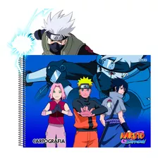 Caderno De Desenho Sem Pauta Capa Dura 60fls Naruto Shippude