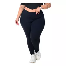 Calça Legging Plus Size Feminina Zero Transparência Cós Alto