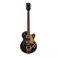 Guitarra Eléctrica Gretsch Electromatic G5655tg Center Block Jr De Arce Black Gold Brillante Con Diapasón De Laurel