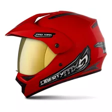 Capacete Trial Pro Tork Liberty Mx Pro Vision C Vis. Dourada