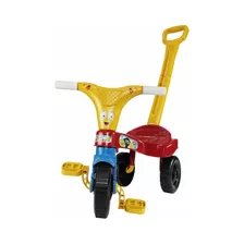 Triciclo Velotrol Motoca Infantil Motika Vermelha Com Haste