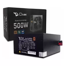 Fonte Duex 500fse+, 500w, 80 Plus Bronze, Pfc Ativo Cor Prata 110v/220v