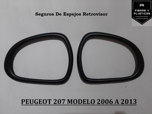 Seguros De Espejo Retrovisor En Fibra De Vidrio Peugeot 207 Foto 2