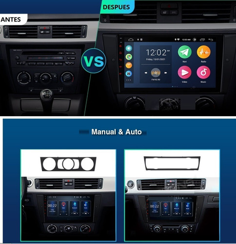 Carplay Bmw Serie 3 2005-2012 Android Gps Wifi Touch Radio Foto 8