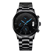 Reloj Para Hombre Crrju/azul Electrico