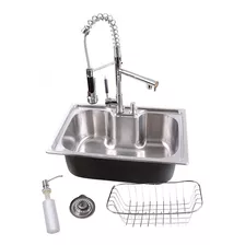 Kit Cuba Gourmet Cozinha 50x40cm Inox 304 + Torneira Gourmet