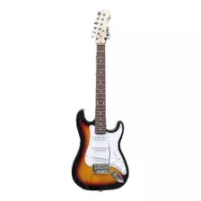 Guitarra Elétrica Infantil Phx Sunset Ist1 De Tília Sunburst Verniz Com Diapasão De Pau-rosa