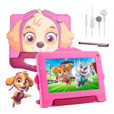 Tablet Wifi 32gb Capa Patrulha Canina Skye Rosa Fone +caneta