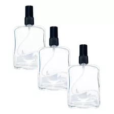 3 Frasco Perfume Vidro 100ml Válvula Spray