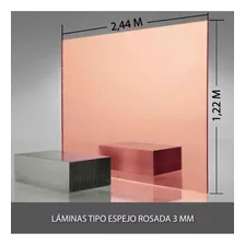 Lamina De Acrílico Rose Gold 3mm 1.22x2.44