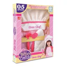 Conjunto Infantil Cozinheiro Gran Chef Rosa Nig Brinquedos