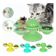 Brinquedo Giratório Interativo P/ Gato Bolinha Pisca Catnip Cor Verde