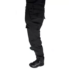Pantalon Táctico Combate Ripstop Bomberos Policía Negro Nº5