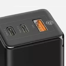 Carregador Rápido Baseus Gan 2 Pro, 2x Tipo C + Usb 65w.