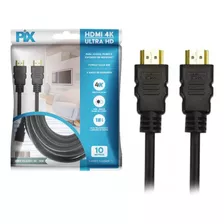 Cabo Hdmi 2.0 4k 3d Ultrahd 19 Pinos Chip 10m 018-2230