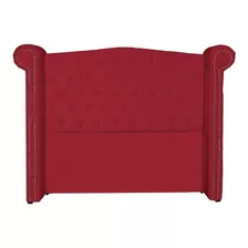 Cabeceira Sienna Para Cama Box De Casal 140cm Suede Vermelho