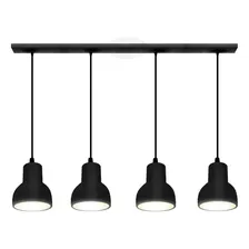 Lampara Colgante Apto Techo Campana Moderna 4 Luces Led E27