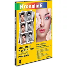 Papel Fotográfico Barita Mate Kronaline Carta Pb025 25 Hojas Color Blanco