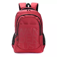 Mochila Urban Mode Porta Notebook Wanderlust Roja Deportiva Color Rojo Diseño De La Tela Liso