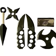 Set Cosplay Naruto: 1 Bandana, 1 Kunai, 2 Shuriken Y 2 Cuchi