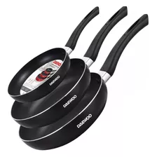 Juego De Sartenes De Cocina 3 Piezas Daewoo 20/24/28 Cm