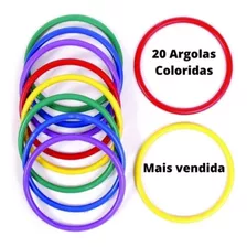 Kit 20 Argolas Plástica Grande Varias Cores Prenda Lembrança