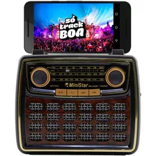 Caixa D Som Portátil Bluetooth Rádio Fm/am Usb Ms332bt Black