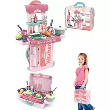 Cocinita Cocina De Juguete 3 En 1 Para Niñas Maletica