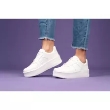 Tenis Escolar Casual Con Plataforma Para Dama En Tendencia 