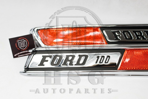 Emblemas Cofre Ford F100 1968-1972 Originales Par Foto 7