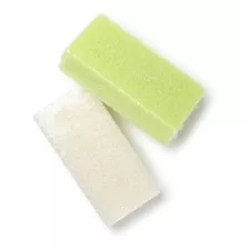 Esponja Para Pedicuria Elimina Callos Basicare X2 Color Blanco & Verde Claro