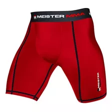 Meister Mma Compresión Rush Shorts Bolsillo - Rojo - Mediano