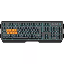 Teclado Optico Negro Retroiluminado Led 8 Teclas Lk