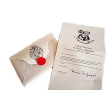 Carta Aceptacion Hogwarts Harry Potter Artesanal Lacre Hp