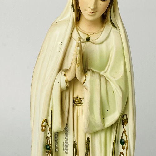 Nossa Senhora De Fátima Em Resina 39cm Com Coroa Branco 3