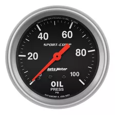 Reloj Presion De Aceite Competencia 0-100 Psi Autometer 3421