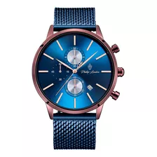 Relógio Phillip London Masculino Lancelot Copper Blue