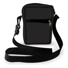 Bolsa Shoulder Mini Bag Pochete + 2 Necessaire Comum Preta