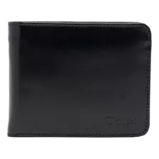 Carteira Masculina De Couro Sb173 Classe - Preto