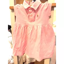 Vestido De Pique De Nena Talle 12 Meses Rosa Ralph Lauren