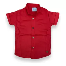 Camisa Lino Manga Corta Cuello Mao Niño