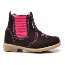 Bota Botina Botinha Infantil Menino Masculina Texana Couro