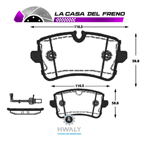 Pastilla De Freno Trasera Audi Rs6 4.0 2016 Cwub4gdraa Foto 3