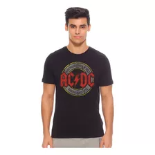 Playera Acdc Logo Grande Deslavado High Voltage Rocknroll