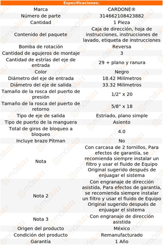 (1) Caja Direccin Hidrulica Ford F-350 80/97 Reman Foto 4