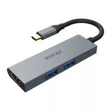 Hub Usb Tipo C 4 Em 1 Com Hdmi 4k Pd 60w E 2 Usb 3.0 Akasa