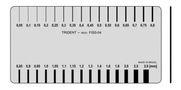 4 Fissurômetros Transparente Trident Fiss-01-02-03 E 04